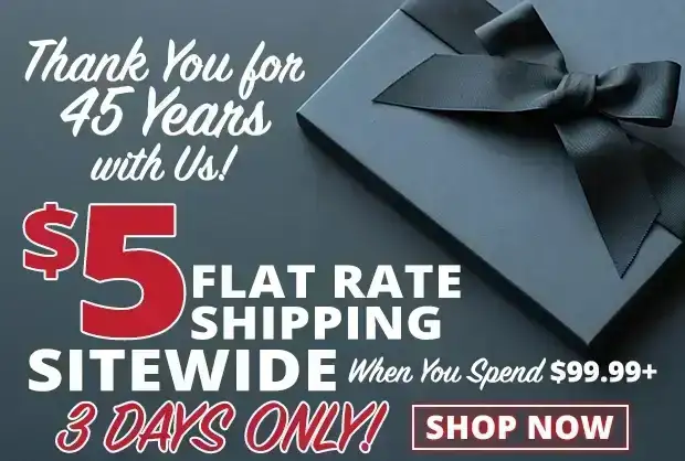 \\$5 Flat Rate Shipping Sitewide When You Spend \\$99.99+ • Use Code FR240304 • Restrictions Apply