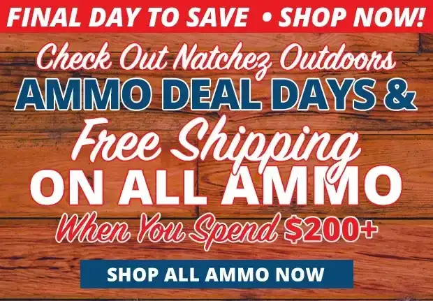 Final Day for Free Shipping on All Ammo When You Spend \\$200+ •\xa0Use Code FS240115 • Restrictions Apply