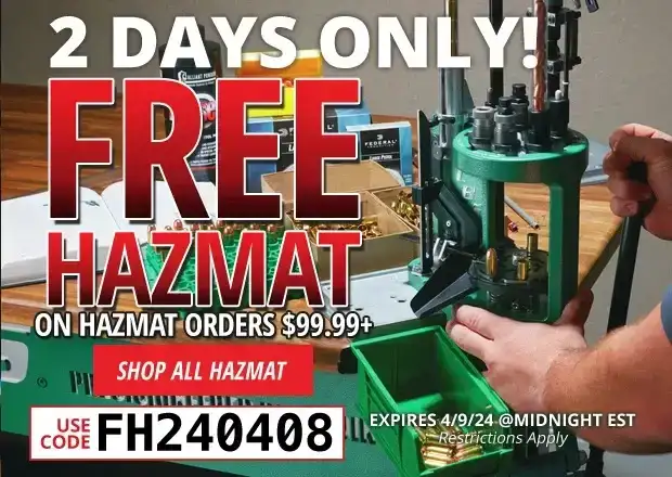 2 Days Only Free Hazmat on Hazmat Orders \\$99.99+ • Restrictions Apply • Use Code FH240408