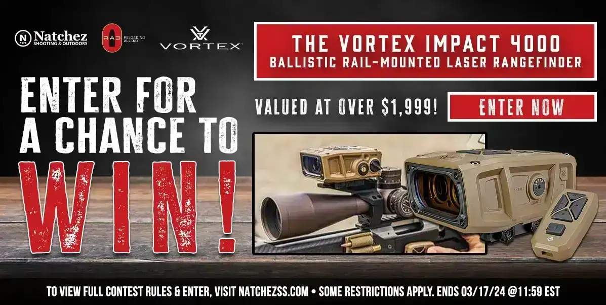 Enter for a Chance to Win The Vortex Impact 4000 Ballistic Rail-Mounted Laser Rangefinder Valued at Over \\$1,999 • Ends 3/17/24 @11:59 EST