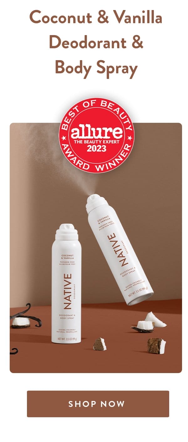 Coconut & Vanilla Deodorant & Body Spray | Allure Best of Beauty Winner | SHOP NOW