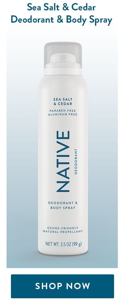 Sea Salt & Cedar Deodorant & Body Spray | SHOP NOW