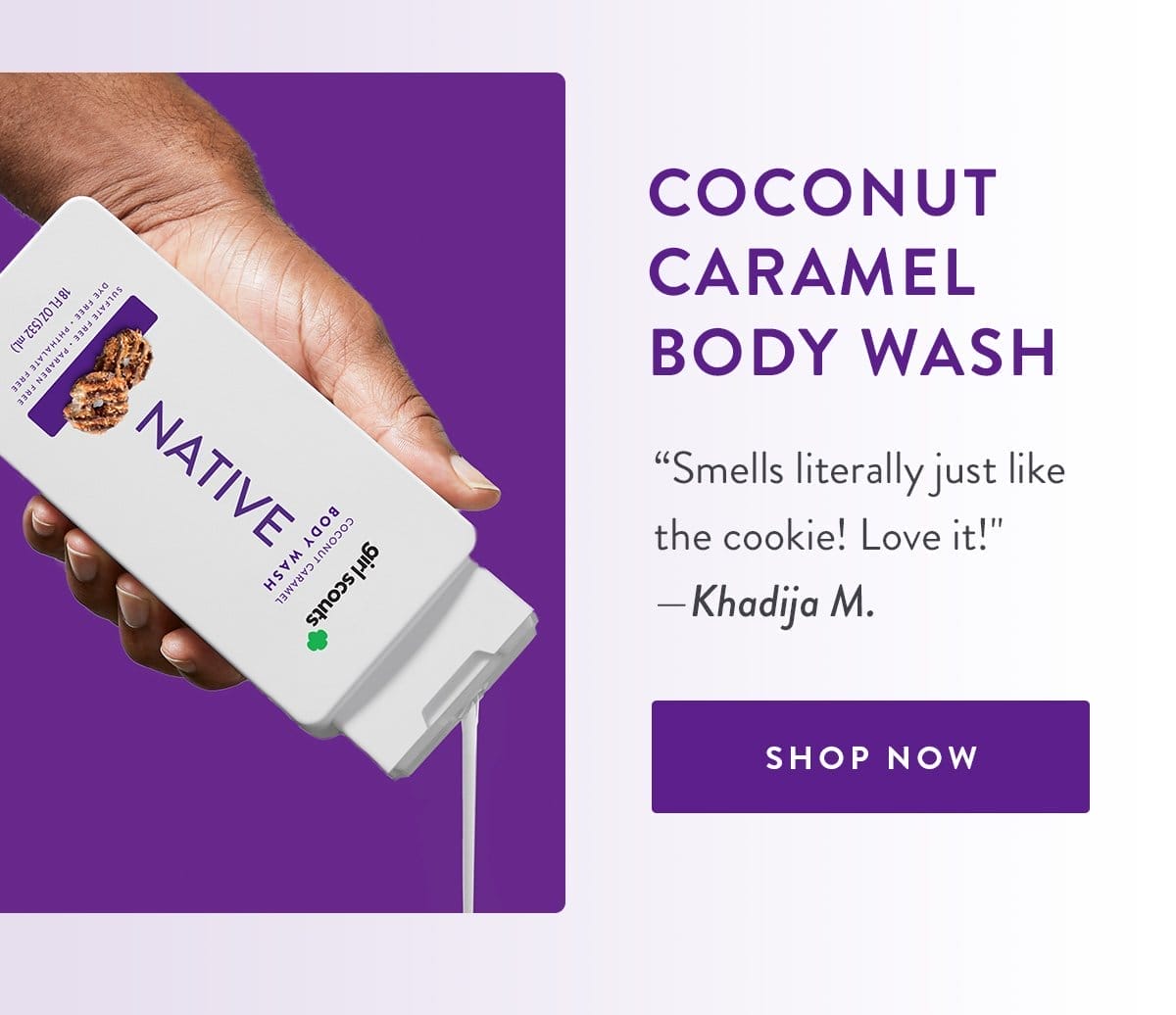 Coconut Caramel Body Wash | 'Smells literally just like the cookie! Love it!' - Khadija M. | SHOP NOW