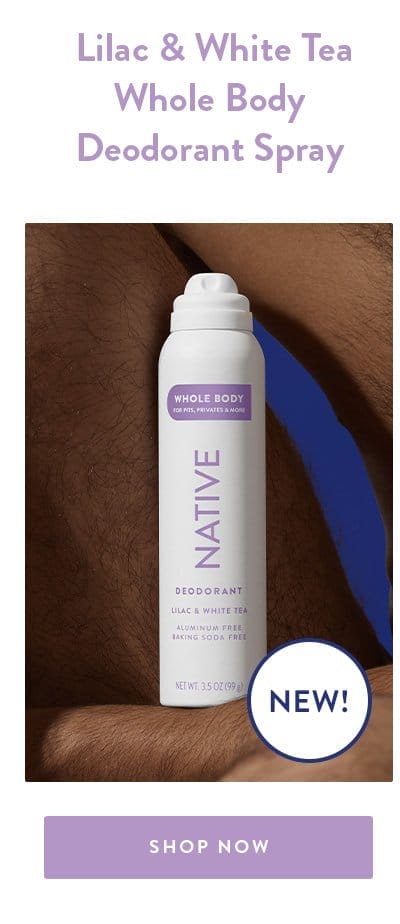 Lilac & White Tea Whole Body Deodorant Spray Sticker: | New! | SHOP NOW