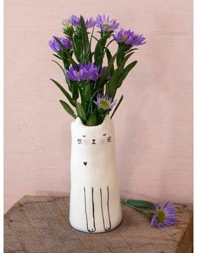 Cutest Little Bud Vase - Cat