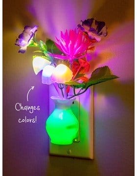 Mushroom LED Night Light - Floral