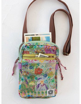 8-in-1 Pocket Crossbody - Taupe Watercolor Patchwork