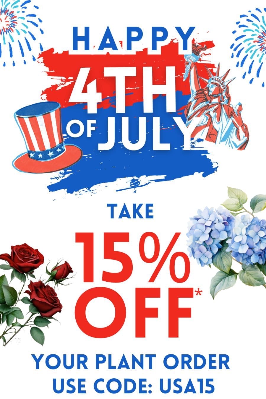 happy 4th of july! take 15% off