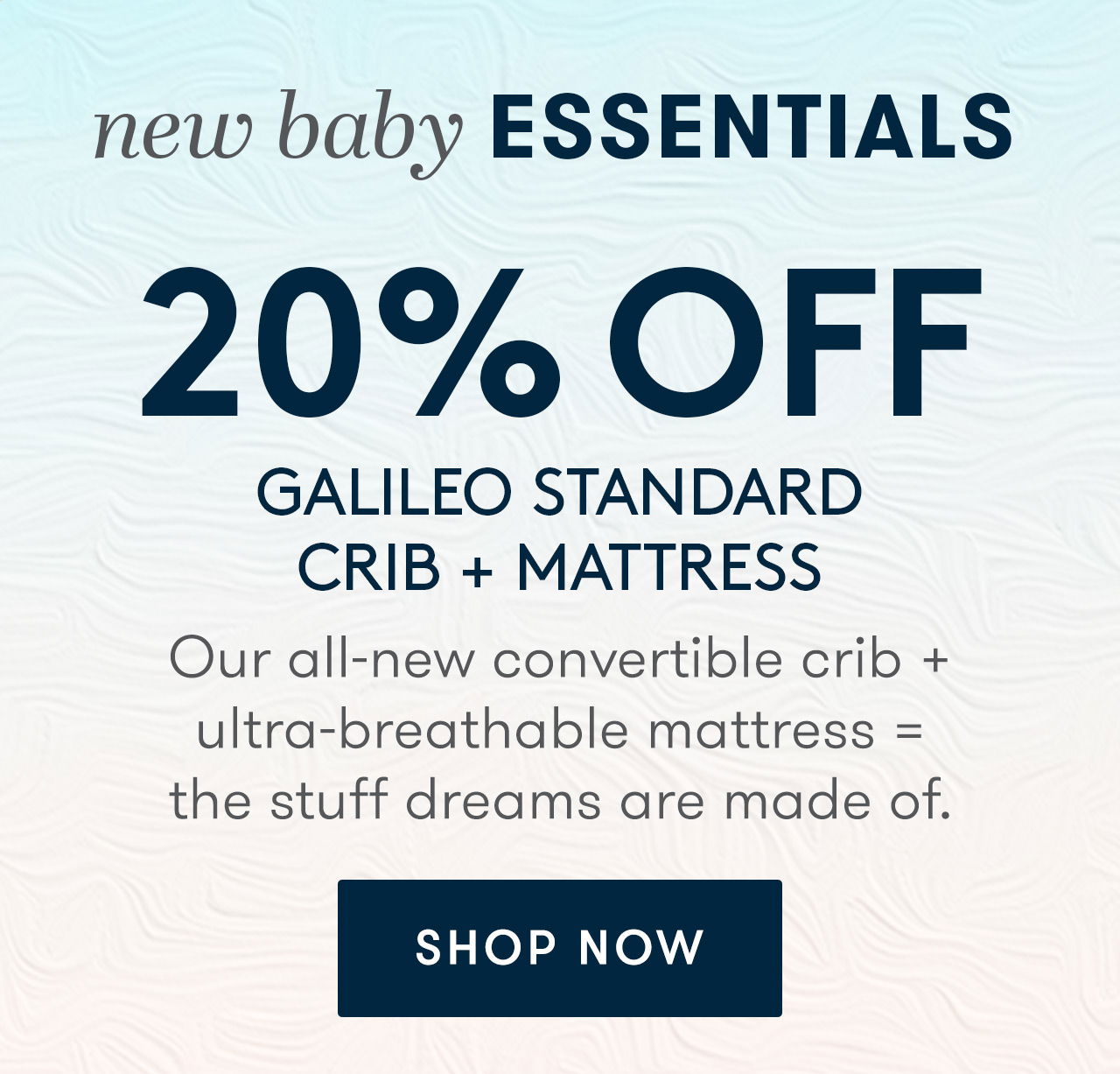 Save 20% on the Galileo Crib + Mattress Bundle