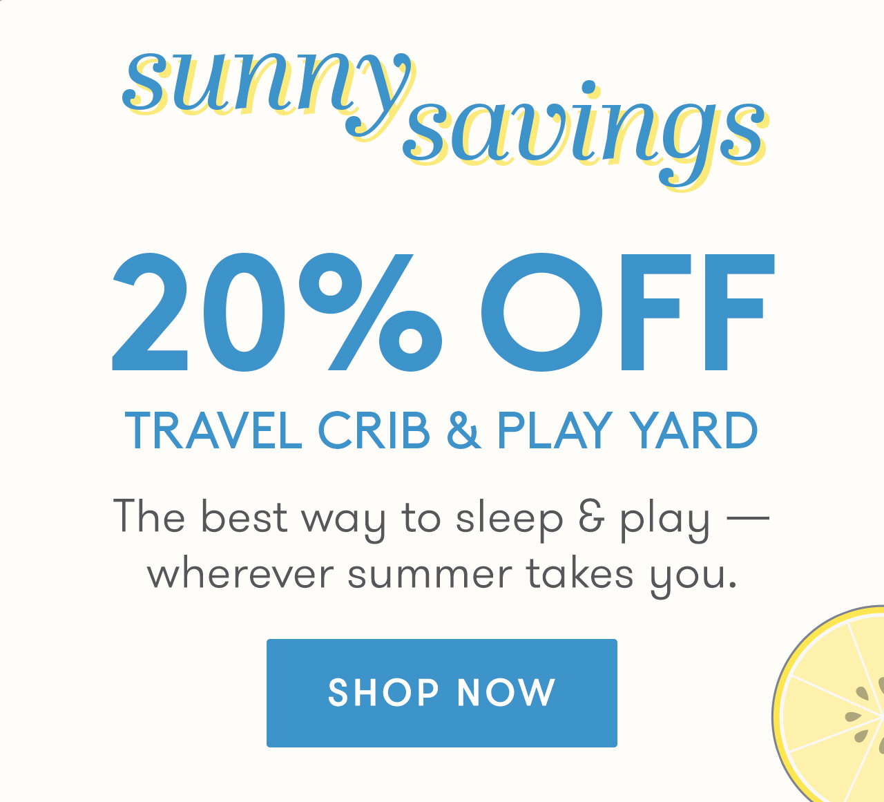 Take 20% off the Travel Crib & Play Yard