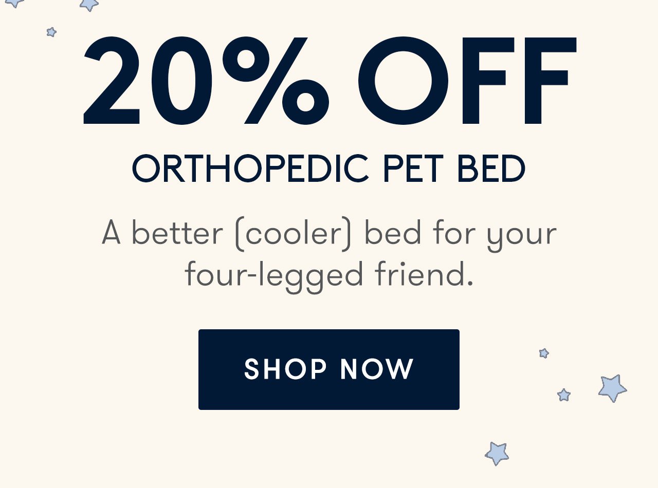 20% off our orthopedic pet bed