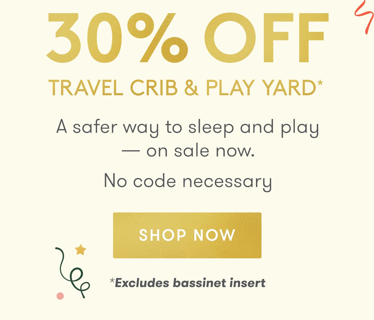 30% off Travel Crib & Play Yard