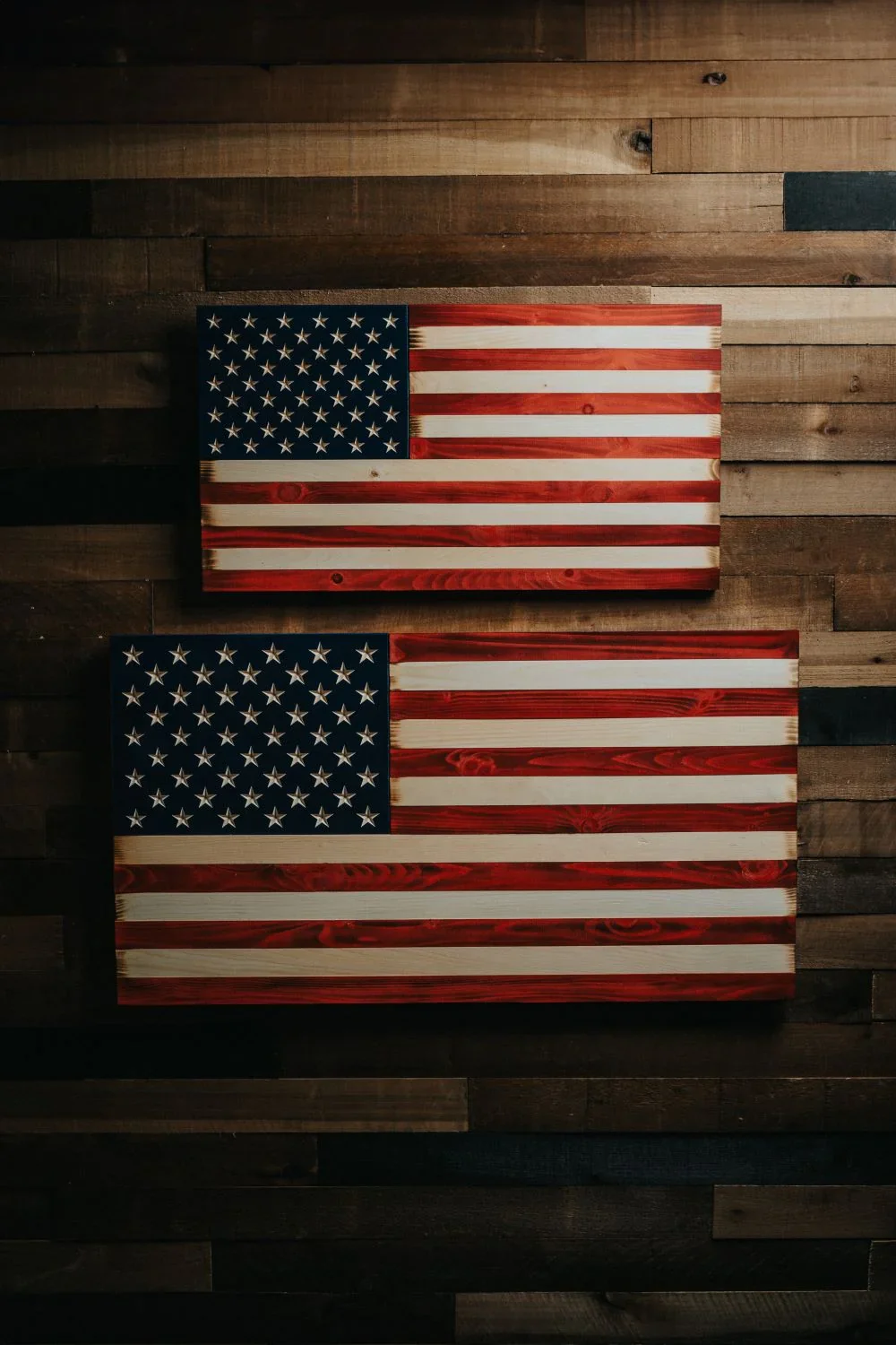 Image of Flags Of Valor - American Flag Wood Wall Sign