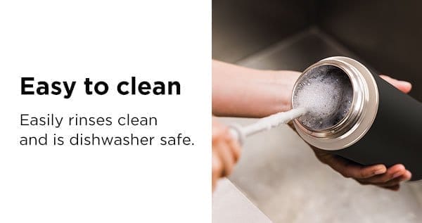Easy to clean - Easily rinses clean and is dishwasher safe.
