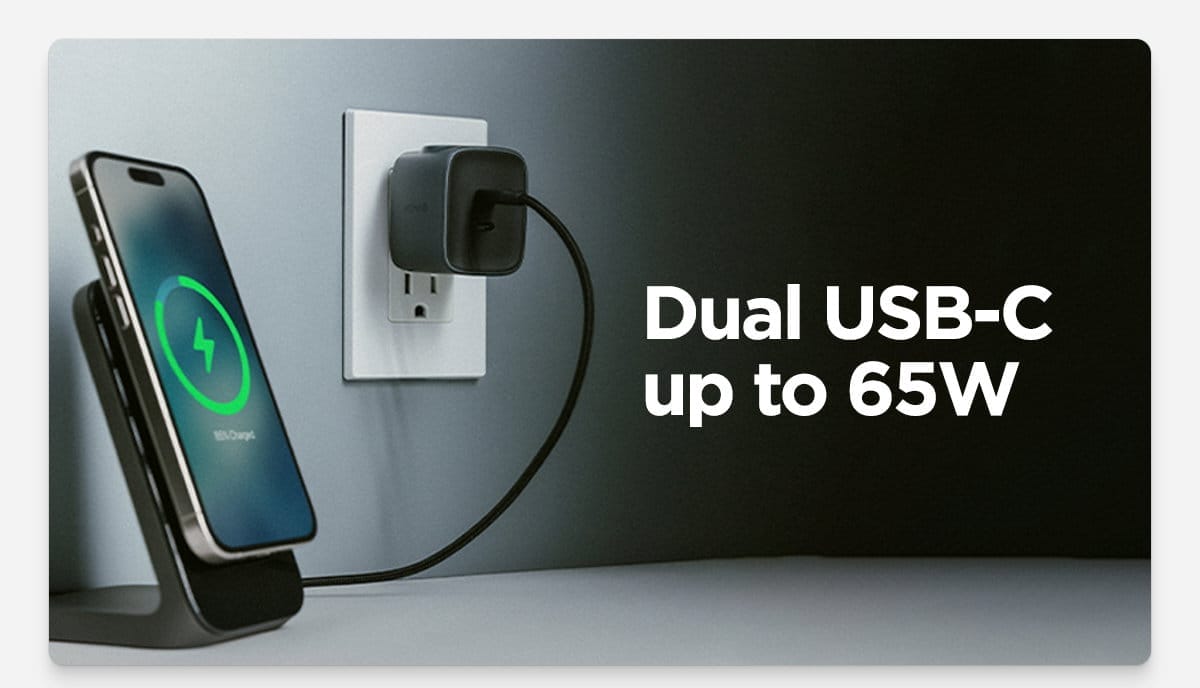 Dual USB-C up to 65W