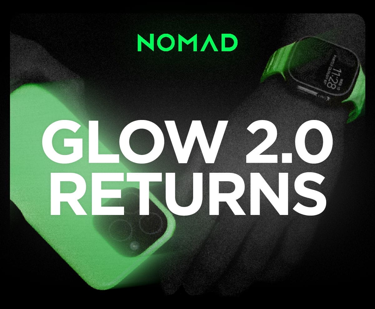 NOMAD | Glow 2.0 returns. Sport Case for iPhone 15 and Sport Band for Apple Watch