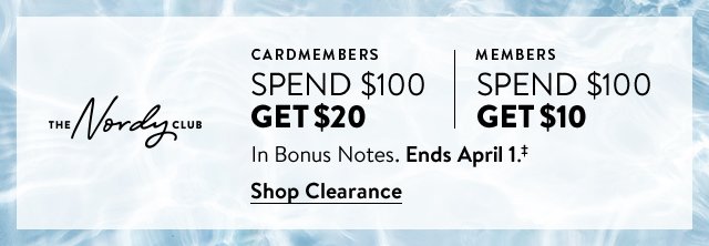 The Nordy Club | Spend & Get Bonus Notes | Ends April 1 | Shop Clearance