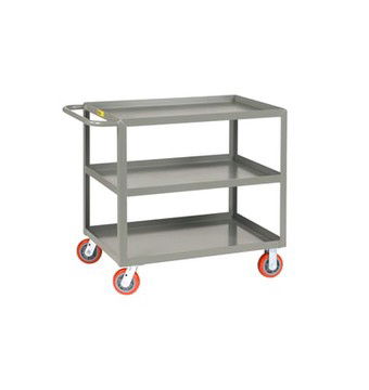 Little Giant, Welded Service Cart, 24x48, 2000 lbs, Total Capacity 2000 lb, Shelves (qty.) 3, Material Carbon Steel, Model# 3LGL-2448-6PY