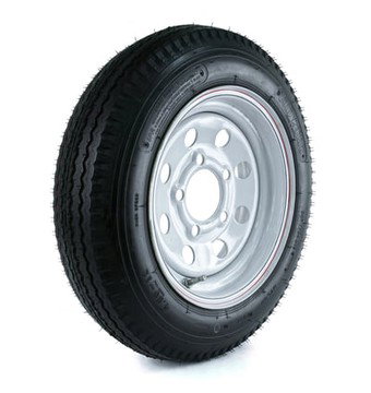 Kenda Loadstar 12in. Bias-Ply Trailer Tire and Wheel Assembly, 20.5 x 4.80 x 12, 5-Hole, Load Range C, Model# DM412C-5MMIN