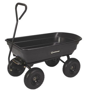 Strongway Poly Dump Cart, 600-Lb., 4 Cu. Ft. Capacity, 38 3/4in.L x 20in.W