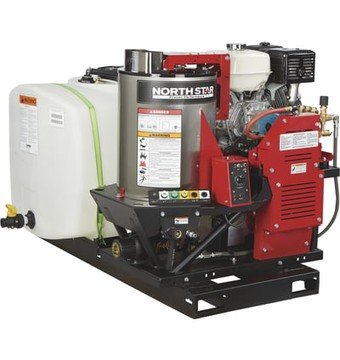 NorthStar Hot Water Pressure Washer Skid with Wet Steam — 3000 PSI, 4.0 GPM, Honda Engine, 100-Gal. Water Tank, Model# 157116