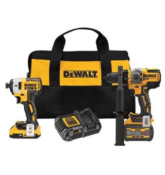 DEWALT, 20V MAX Premium 2-Tool Kit with FLEXVOLT Advantage, Chuck Size 1/2 in, Drive Size 1/4 in, Tools Included (qty.) 2, Model# DCK2100D1T1