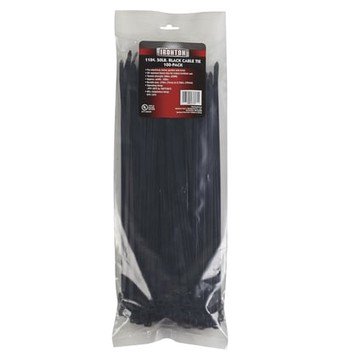 Ironton Multi-Pack of Cable Zip Ties, 100-Pk., 11in.L x .189in.W, 50-Lb. Tensile Strength, Black