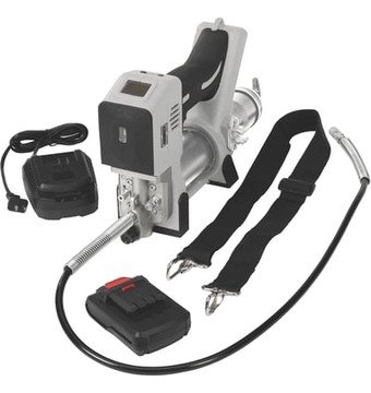 Roughneck Cordless Grease Gun, 20V Motor, 10,000 PSI, 18.5V Battery and Charger