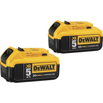 DEWALT 20 Volt Max XR 5.0Ah Battery, 2-Pack, Model# DCB205-2