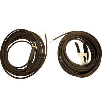 Hobart Welding Stick Cable Set — No. 2, 50ft. Electrode Cable with Holder, 50ft. Work Cable with Clamp, 2-Pc. Set, Model# 195195