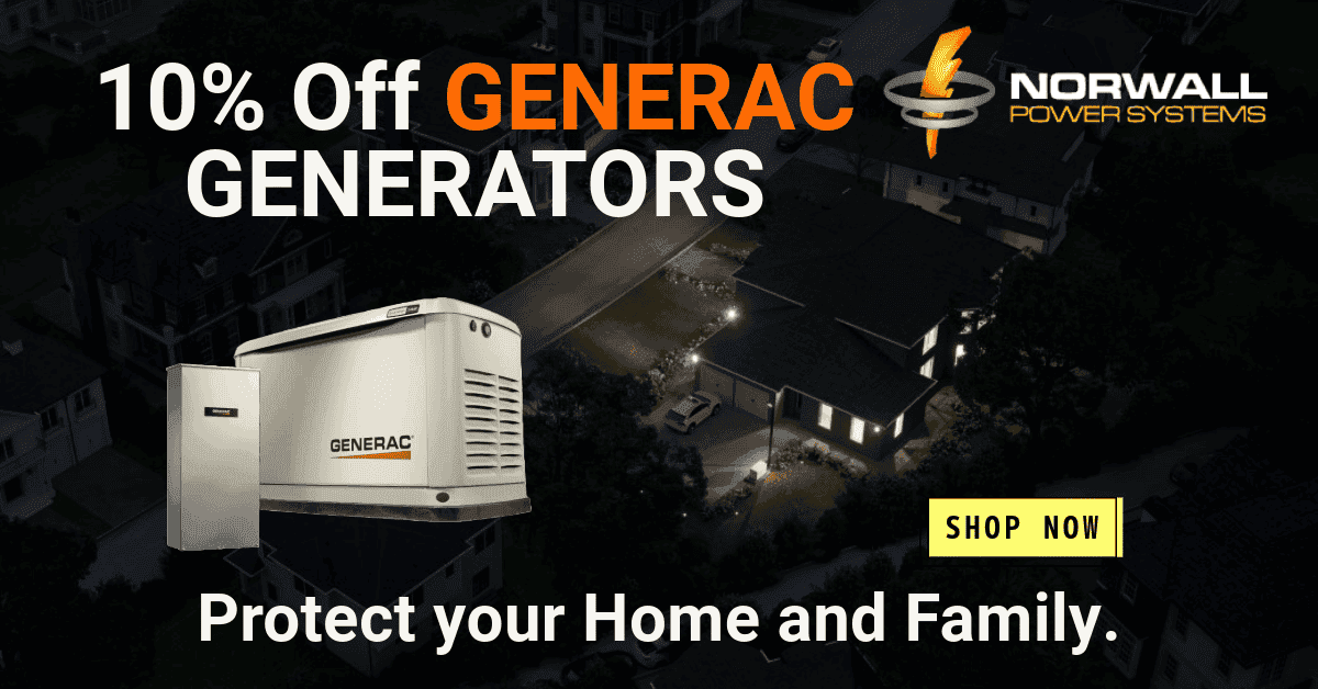 This offer is only valid from January 18th to the 31st. To take advantage of this promotion, visit Norwall.com today. Don't miss out on the chance to secure your home with a Generac generator at a great price.