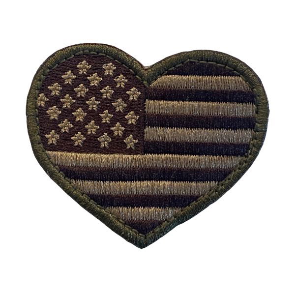 Image of USA Heart Flag Patch - Multitan