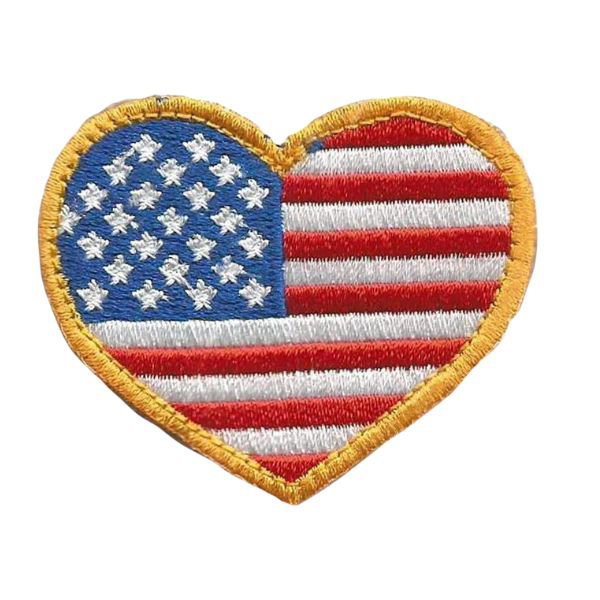 Image of USA Heart Flag Patch - Full Color