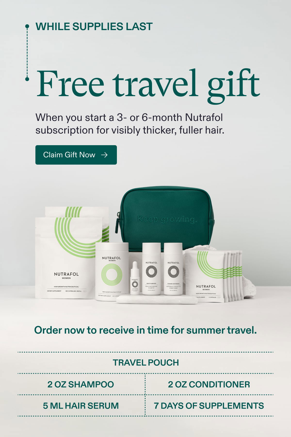 While Supplies last | Free Travel Gift