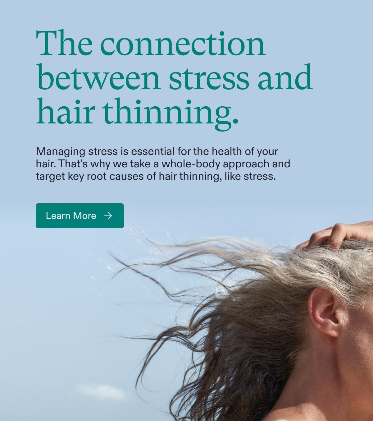 The Connection between stress and hair thinning.