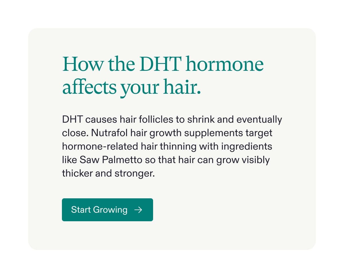 How the DHT hormone affects your hair.