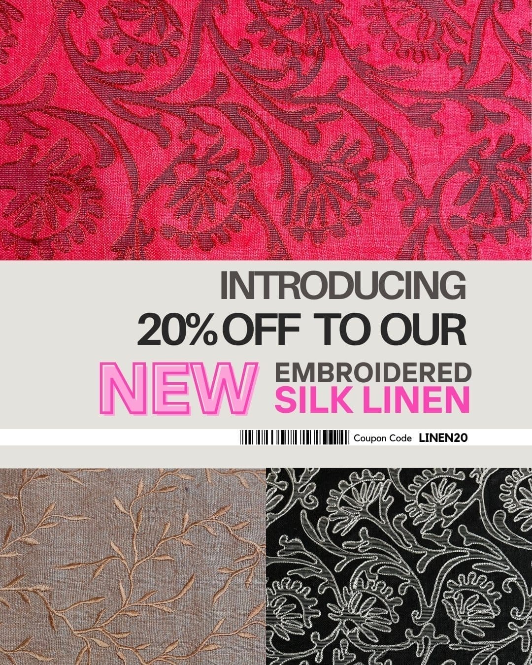 Introducing Our New Embroidered Silk Linen