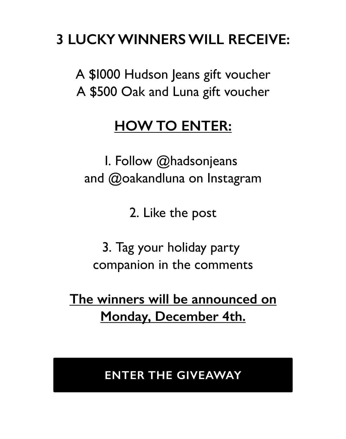 Holiday Giveaway this week