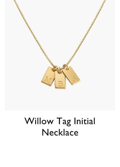 Willow Tag Initial Necklace