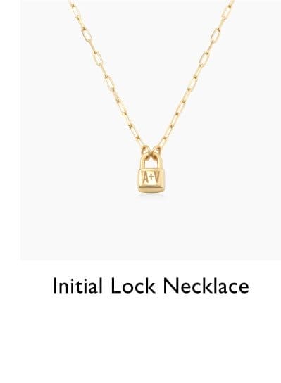 Initial Lock Necklace