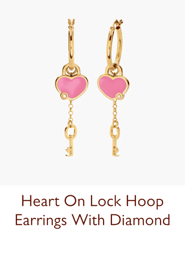 Heart On Lock Hoops