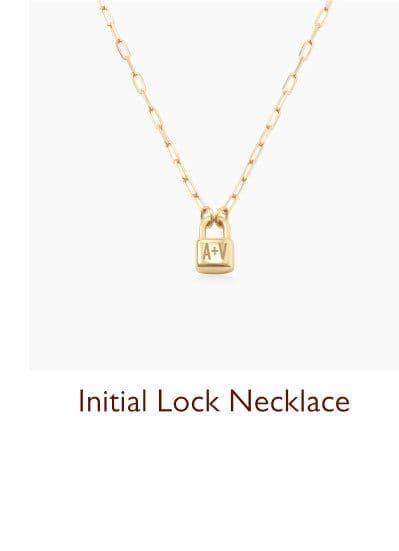 Initial Lock Necklace