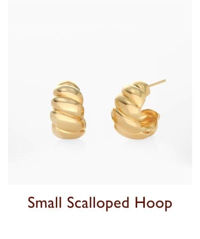 Small Scalloped Hoops