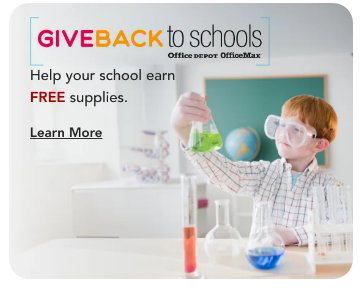 Give Back to Schools Earn 5% back in credits for your school