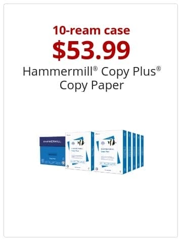 \\$53.99 Hammermill Copy Plus 10 ream case paper