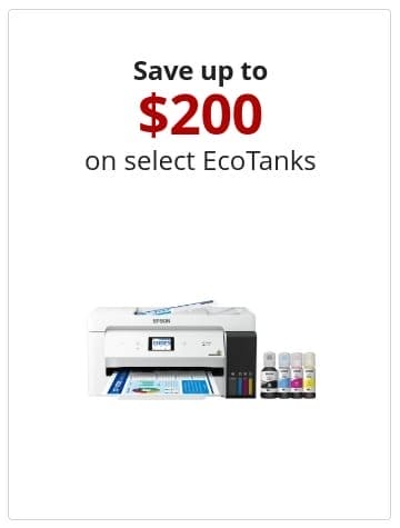 Save up to \\$200 on select EcoTanks