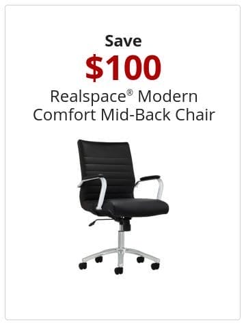 Save \\$100 Realspace® Modern Comfort Chair