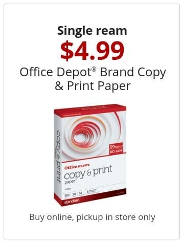 Single ream 4.99 Office Depot® Brand Copy & Print Paper Buy online, pickup in store only