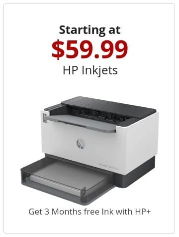 Starting at 59.99 HP Inkjets Get 3 Months free Ink with HP+