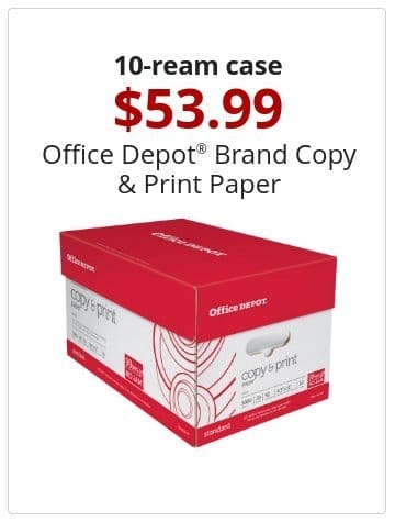 10-ream case 53.99 Office Depot® Brand Copy & Print Paper